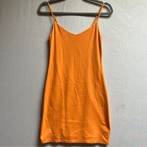 Babaton Spence Contour Orange Spaghetti Strap Cami Dress Sz S